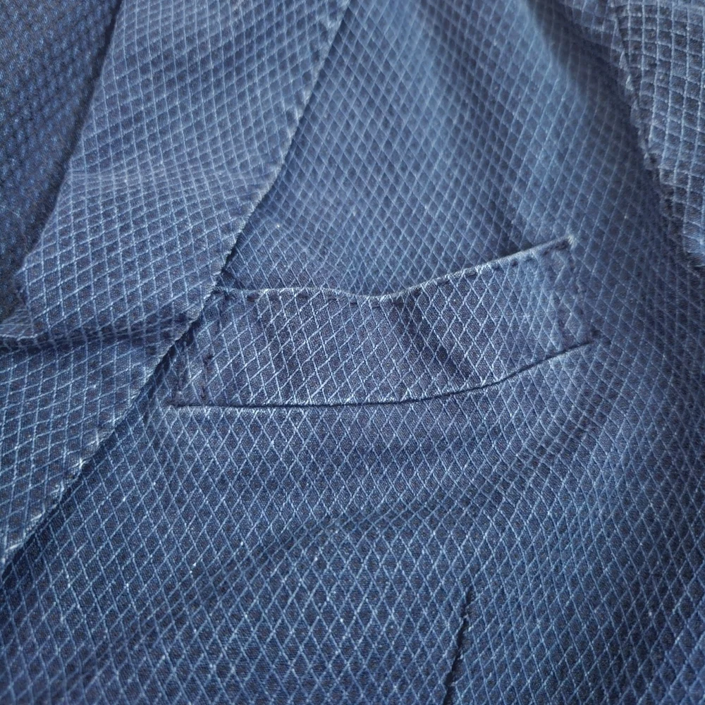 JERRY KEY Blazer Men's 40 EU‎ 50 Blue Cotton GIACCA Jacket UNSTRUCTURED